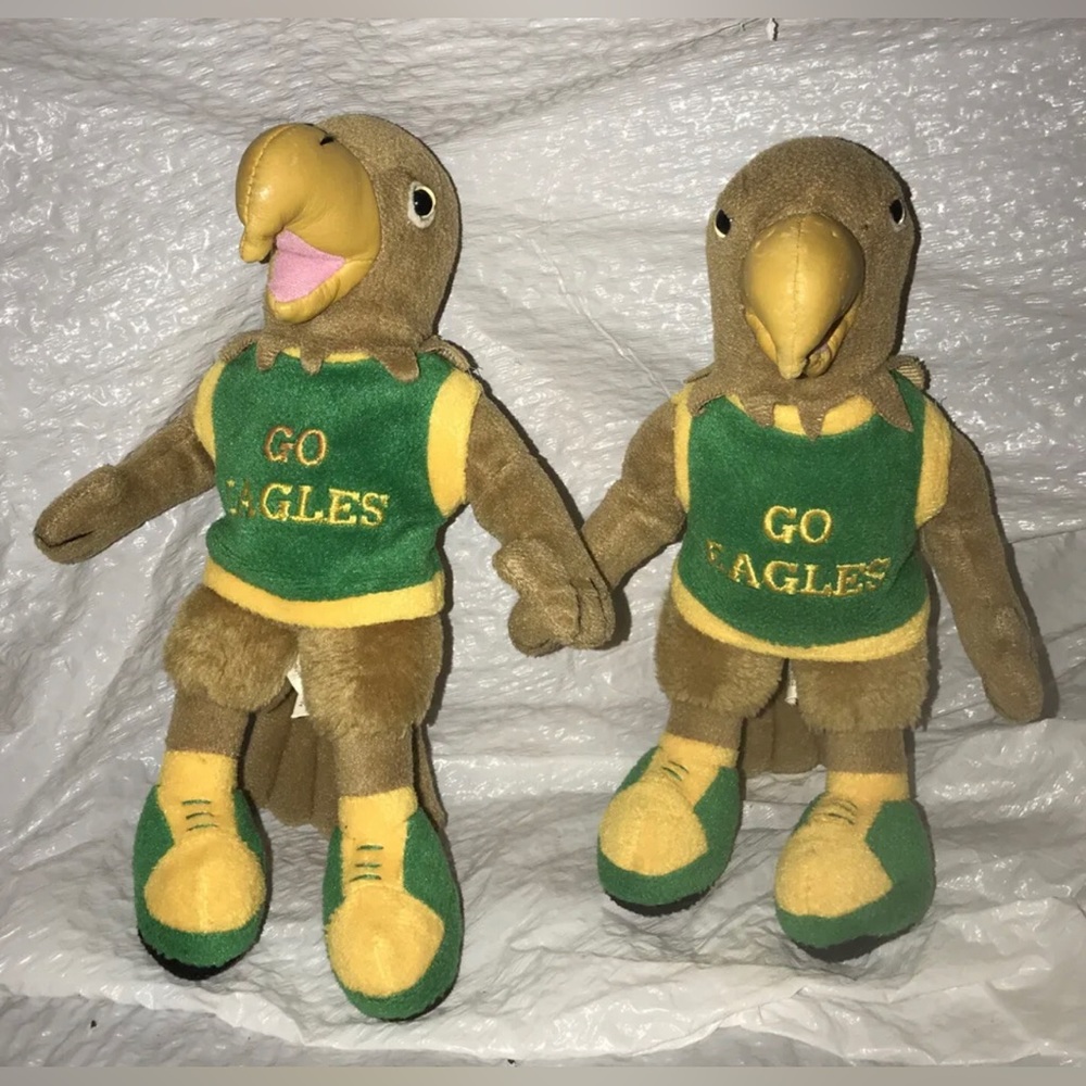 2 Plush Toys Mascot Go Eagles 9”